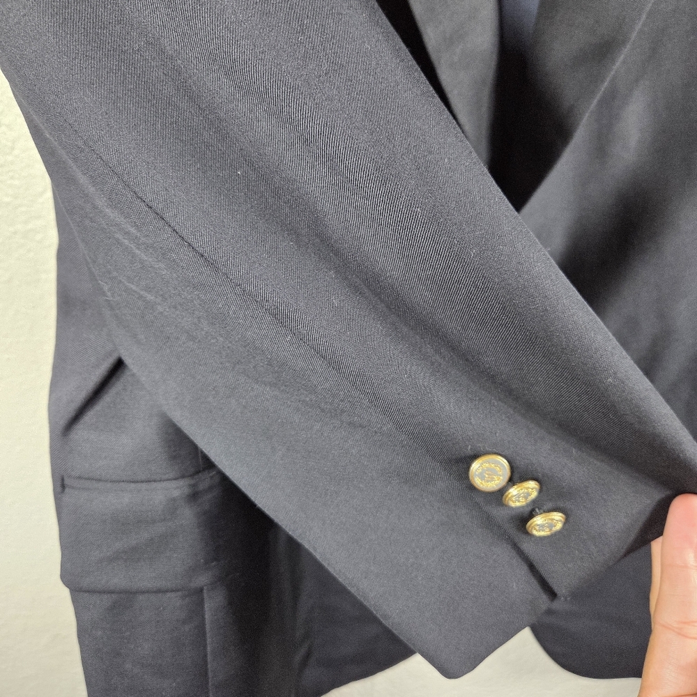 H. Freeman & Son 42 Navy Blue Sport Coat Blazer Jacket Solid 100% Wool - Picture 5 of 16